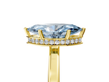 Yellow gold Fancy Blue Marquise  Cut Solitaire Engagement Ring with Four-Prong Setting on a Classic Band_25