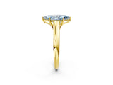 Yellow gold Fancy Blue Marquise Cut Solitaire Engagement Ring with Tapered Band and Four-Prong Setting_5