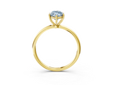 Yellow gold Fancy Blue Marquise  Cut Solitaire Engagement Ring with Thin Band and Four-Prong Setting_6
