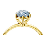 Yellow gold Fancy Blue Marquise  Cut Solitaire Engagement Ring with Thin Band and Four-Prong Setting_7