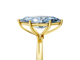 Yellow gold Fancy Blue Marquise  Cut Solitaire Engagement Ring with Thin Band and Four-Prong Setting_8