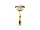 Yellow gold Fancy Blue Marquise  Cut Solitaire Floral Diamond Ring with Four-Prong Setting_56