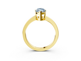 Yellow gold Fancy Blue Marquise  Cut Solitaire Ring with Four-Prong Setting and Classic Band_31