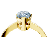Yellow gold Fancy Blue Marquise  Cut Solitaire Ring with Four-Prong Setting and Classic Band_32