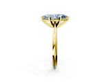 Yellow gold Fancy Blue Marquise  Cut Solitaire Ring with Four-Prong Setting on a Classic Band_64
