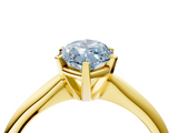 Yellow gold Fancy Blue Marquise  Cut Solitaire Ring with Four-Prong Setting on a Classic Band_66