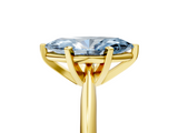 Yellow gold Fancy Blue Marquise  Cut Solitaire Ring with Four-Prong Setting on a Classic Band_67