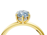 Yellow gold Fancy Blue Marquise  Cut Solitaire Ring with Thin Band and Four-Prong Setting_20