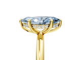 Yellow gold Fancy Blue Marquise  Cut Solitaire Ring with Thin Band and Four-Prong Setting_21