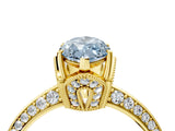 Yellow gold Fancy Blue Marquise Cut Solitaire Split Shank Pave Diamond Engagement Ring with Four-Prong Setting_28