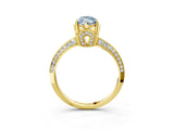 Yellow gold Fancy Blue Marquise Cut Solitaire Split Shank Pave Diamond Engagement Ring with Four-Prong Setting_3