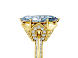 Yellow gold Fancy Blue Marquise Cut Solitaire Split Shank Pave Diamond Engagement Ring with Four-Prong Setting_5