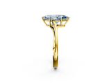 Yellow gold Fancy Blue Marquise  Cut Solitaire Twist Band Ring with Four-Prong Setting_37