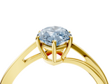 Yellow gold Fancy Blue Marquise  Cut Solitaire Twist Band Ring with Four-Prong Setting_39