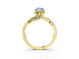 Yellow gold Fancy Blue Marquise Cut Solitaire Twist Pave Diamond Engagement Ring with Prong Setting_39