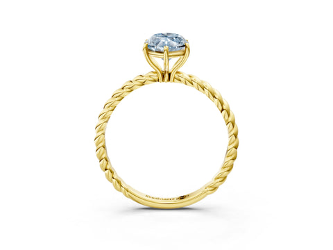 Yellow gold Fancy Blue Marquise Cut Solitaire Twisted Band 4-Prong Ring_3