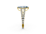 Yellow gold Fancy Blue Marquise  Cut Split Shank Pave Diamond Engagement Ring with Four-Prong Setting_26