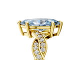 Yellow gold Fancy Blue Marquise  Cut Twisted Pavé Band Solitaire Ring with Four-Prong Setting_60