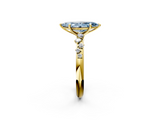 Yellow gold Fancy Blue Marquise  Diamond Cluster Prong-Set Solitaire Ring_45