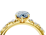 Yellow gold Fancy Blue Marquise  Diamond Cluster Prong-Set Solitaire Ring_47