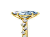 Yellow gold Fancy Blue Marquise  Diamond Cluster Prong-Set Solitaire Ring_48