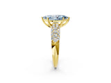 Yellow gold Fancy Blue Marquise  Diamond Pavé Band Solitaire Ring with Four-Prong Setting_51