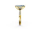 Yellow gold Fancy Blue Marquise  Diamond Three-Stone Pave Band with Four-Prong Setting_22
