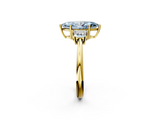 Yellow gold Fancy Blue Marquise  Diamond Three-Stone Ring with Trapezoid Side Stones and Prong Setting_19