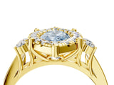 Yellow gold Fancy Blue Marquise  Halo Diamond Engagement Ring with Split Shank and Four-Prong Setting_47