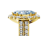 Yellow gold Fancy Blue Marquise  Halo Diamond Engagement Ring with Split Shank and Prong Setting_71