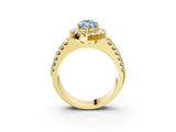 Yellow gold Fancy Blue Marquise  Halo Diamond Split Shank Engagement Ring with Prong Setting_64