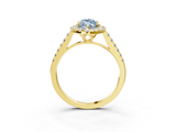 Yellow gold Fancy Blue Marquise  Halo Pavé Diamond Engagement Ring with Four-Prong Setting_7