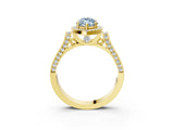 Yellow gold Fancy Blue Marquise  Halo Pave Split Shank Prong Setting Ring_29