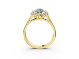 Yellow gold Fancy Blue Marquise  Halo Split Shank Diamond Engagement Ring with Pave Band and Four-Prong Setting_57