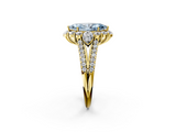 Yellow gold Fancy Blue Marquise  Halo Split Shank Diamond Engagement Ring with Prong Setting_22
