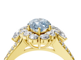 Yellow gold Fancy Blue Marquise  Halo Split Shank Diamond Engagement Ring with Prong Setting_24