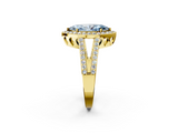 Yellow gold Fancy Blue Marquise  Halo Split Shank Diamond Ring with Four-Prong Setting_34