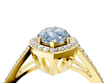 Yellow gold Fancy Blue Marquise  Halo Split Shank Diamond Ring with Four-Prong Setting_36