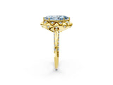 Yellow gold Fancy Blue Marquise  Halo Split Shank Pave Diamond Ring with Petal Prong Setting_22