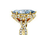 Yellow gold Fancy Blue Marquise  Halo Twist Band Solitaire Ring with Six-Prong Setting_37