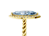 Yellow gold Fancy Blue Marquise  Halo Twisted Band Four-Prong Diamond Ring_25