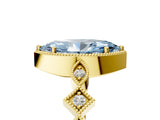 Yellow gold Fancy Blue Marquise  Milgrain Marquise Diamond Twist Band Ring_70