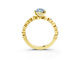 Yellow gold Fancy Blue Marquise  Solitaire Bezel-Set Diamond Ring with Beaded Band and Four-Prong Setting_35