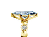 Yellow gold Fancy Blue Marquise  Solitaire Bezel-Set Diamond Ring with Beaded Band and Four-Prong Setting_37