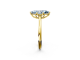 Yellow gold Fancy Blue Marquise  Solitaire Cathedral Diamond Ring with Six-Prong Setting_19