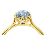 Yellow gold Fancy Blue Marquise  Solitaire Cathedral Diamond Ring with Six-Prong Setting_21