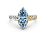 Yellow gold Fancy Blue Marquise  Solitaire Channel-Set Diamond Engagement Ring with Four-Prong Setting_32