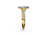 Yellow gold Fancy Blue Marquise  Solitaire Chevron Pave Diamond Engagement Ring with Six-Prong Setting_5