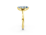 Yellow gold Fancy Blue Marquise  Solitaire Diamond Engagement Ring with Four-Prong Setting on a Classic Band_5