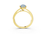 Yellow gold Fancy Blue Marquise  Solitaire Diamond Engagement Ring with Four-Prong Setting on a Classic Band_6